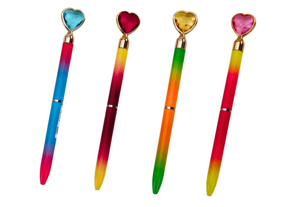 Długopis LEAN TOYS S Diamentem Serce, Modri Vložek 0.7mm 2