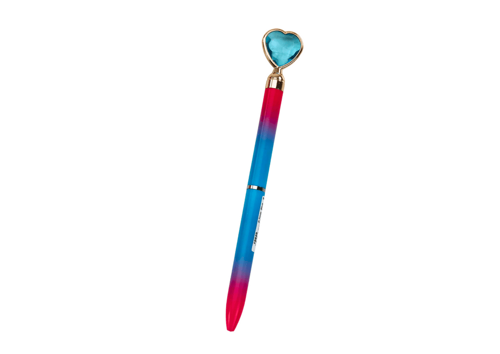 Długopis LEAN TOYS S Diamentem Serce, Modri Vložek 0.7mm 3