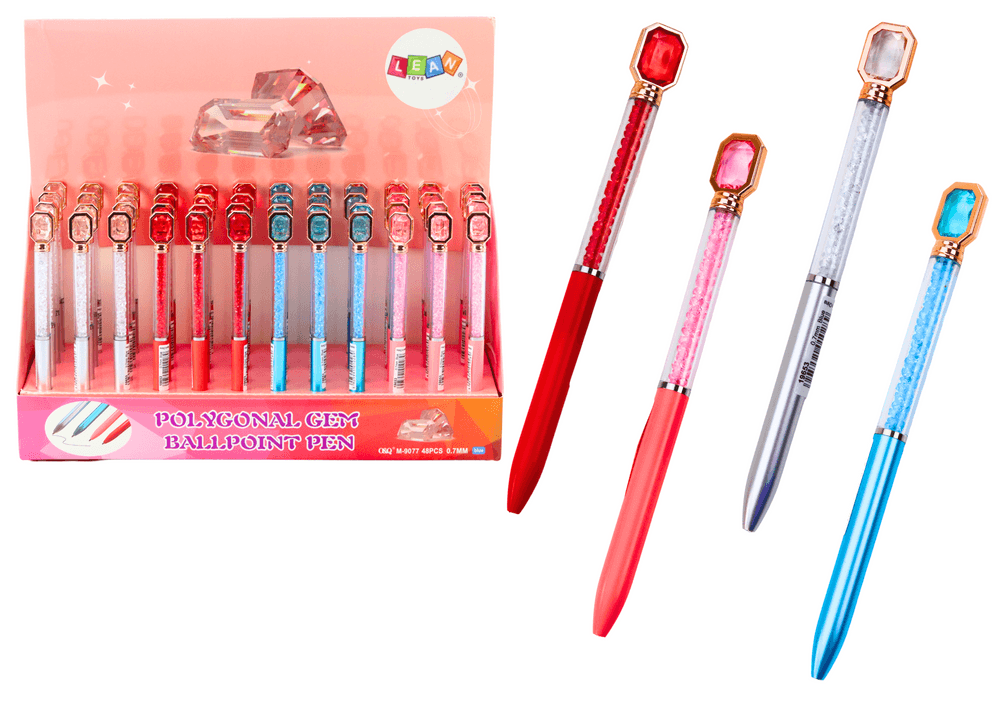 Długopis LEAN TOYS Z Kryształem Diamenciki, Modri Vložek 0.7mm