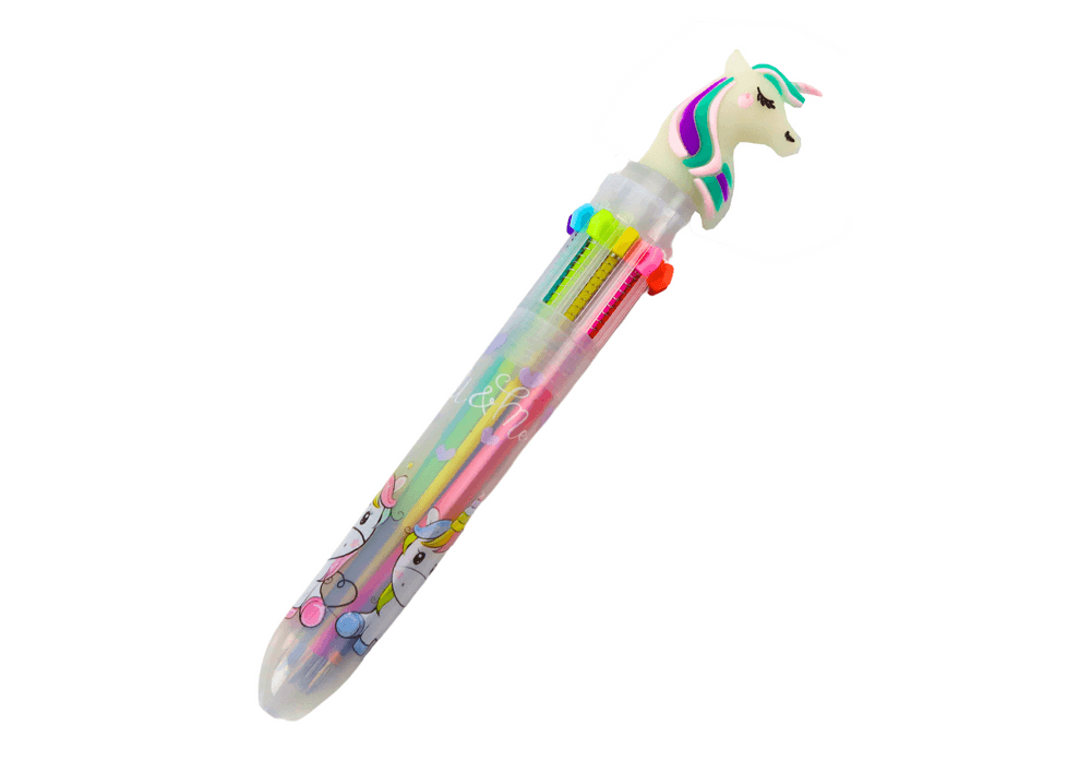 Długopis LEAN TOYS Jednorożec, 10 Barv, Avtomatski 3