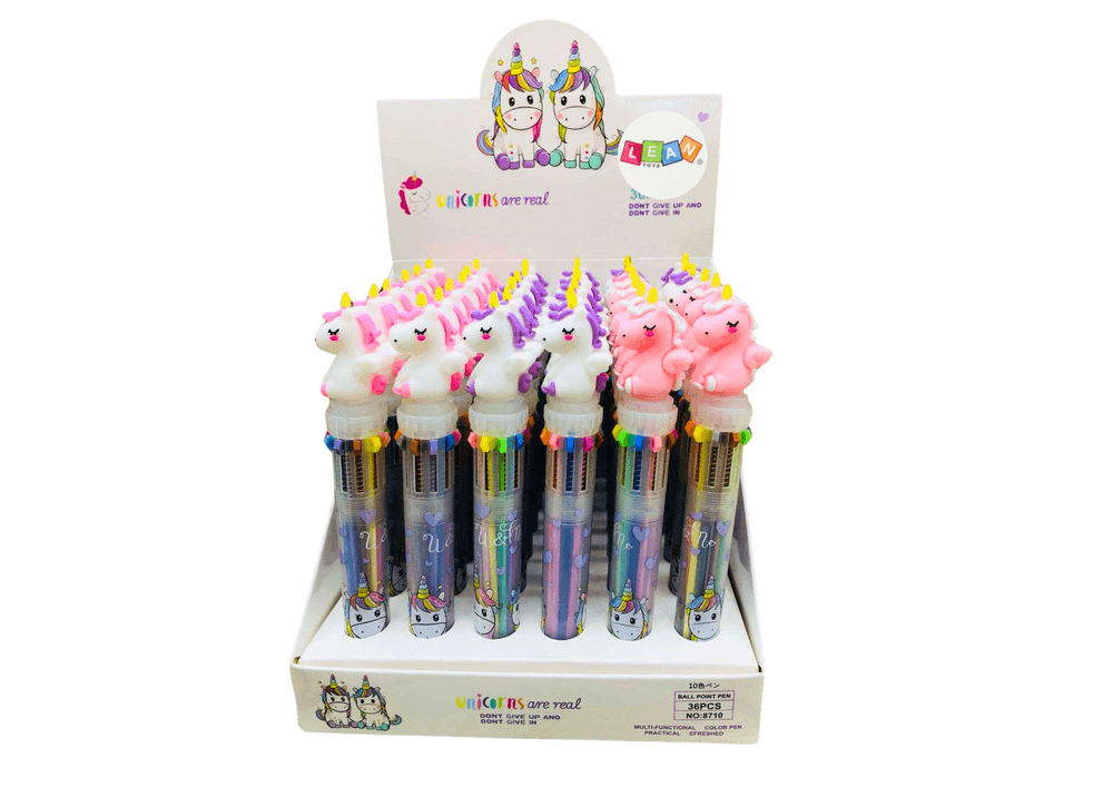 Długopis LEAN TOYS Jednorożec, 10 Barv, Avtomatski 3