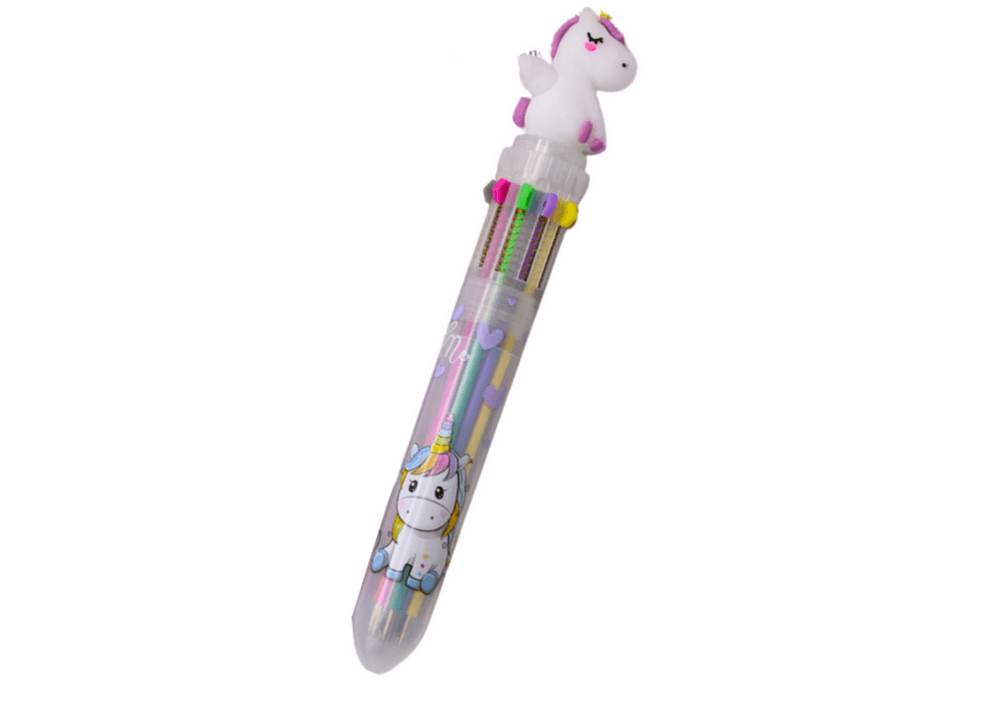 Długopis LEAN TOYS Jednorożec, 10 Barv, Avtomatski 4
