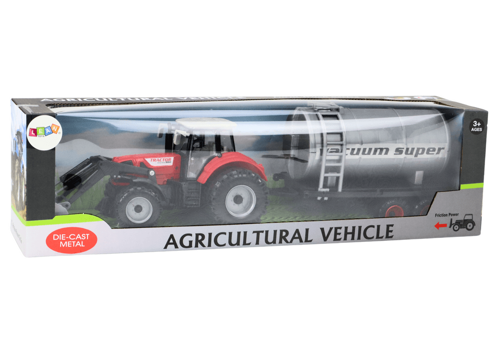 Traktor Rolniczy LEAN TOYS Koparka z Cysterną, Rdeč 4