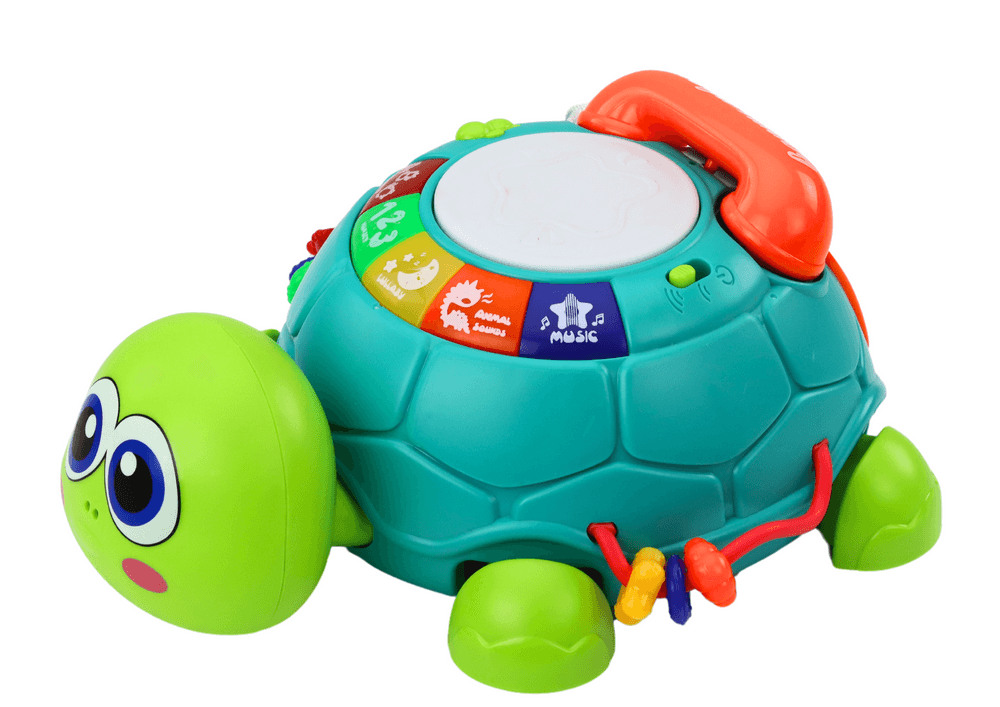 Interaktywny LEAN TOYS Żółw Edukacyjny Telefon 6w1 2