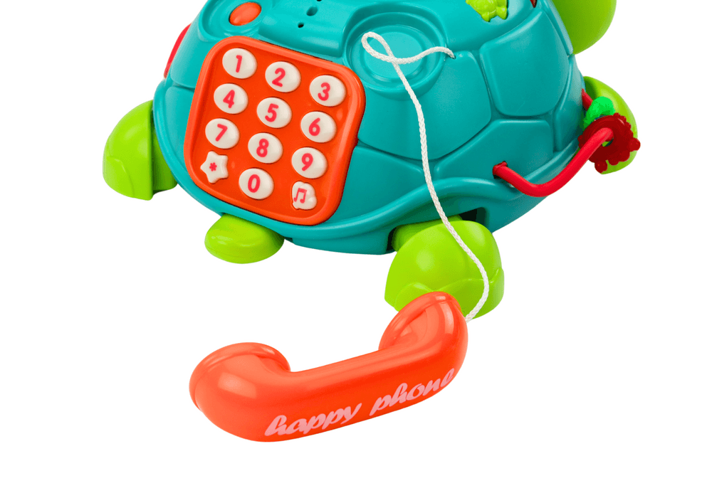 Interaktywny LEAN TOYS Żółw Edukacyjny Telefon 6w1 3