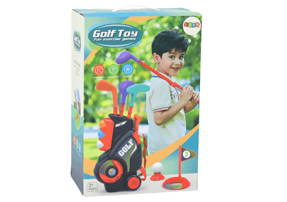 Mini Golf Set za Otroke z Vozičkom na Kolesih 5