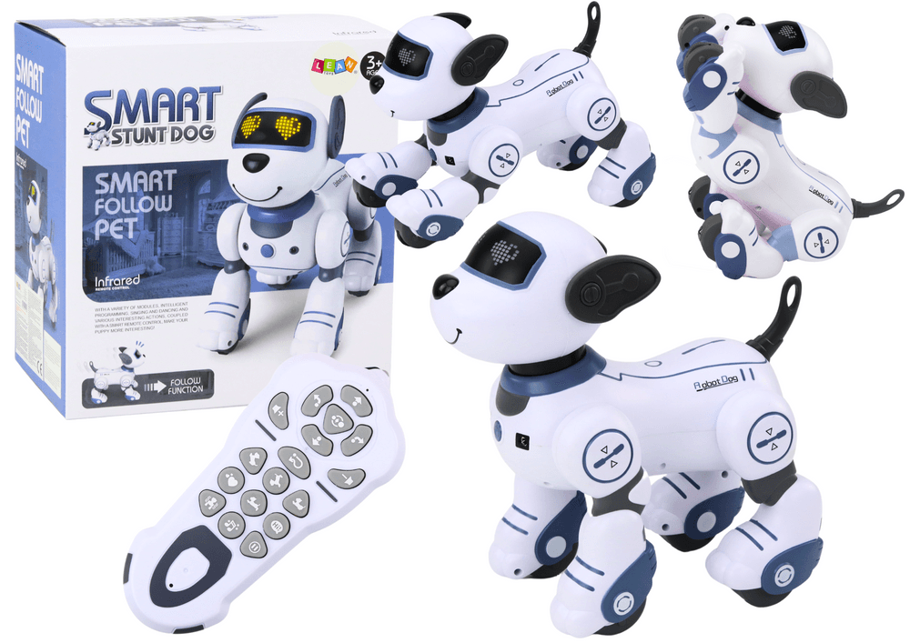 LEAN TOYS interaktivni robot pes, daljinsko voden, pleše, izvršuje ukaze, moder