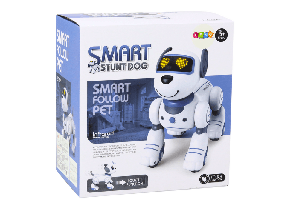 LEAN TOYS interaktivni robot pes, daljinsko voden, pleše, izvršuje ukaze, moder 4