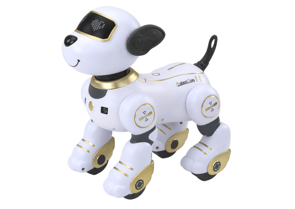 Interaktivni robot pes LEAN TOYS, daljinsko voden, pleše, zlat 2