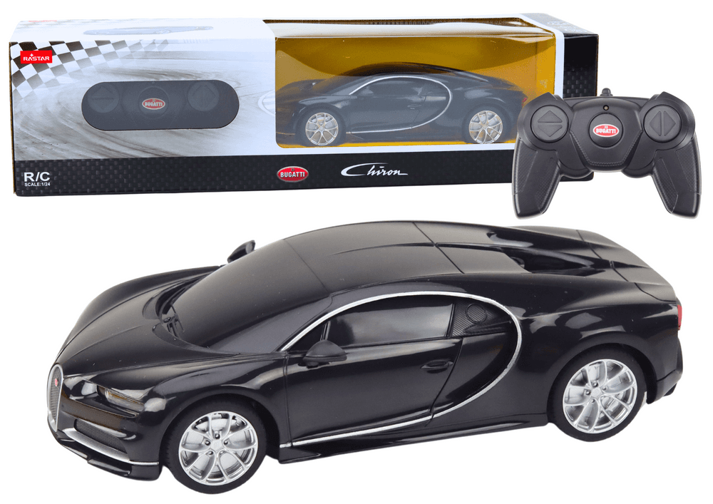 Bugatti Veyron Chiron RC avto, črn, 1:24