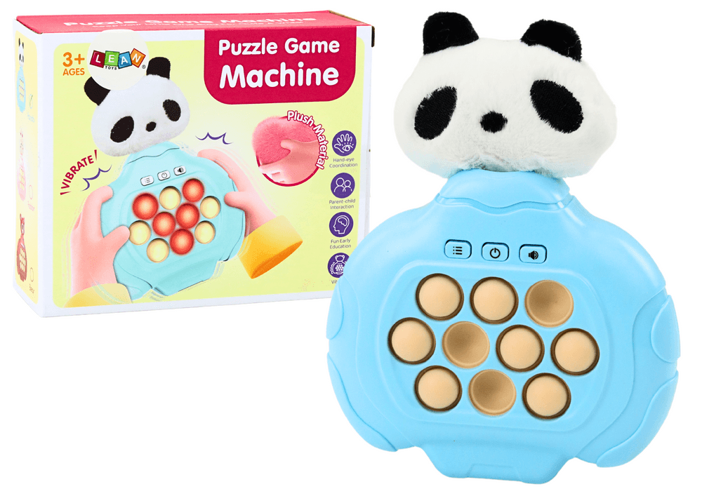 Pop-It zvezniška igra z medvedkom Pando LEAN TOYS - vibracije, modra