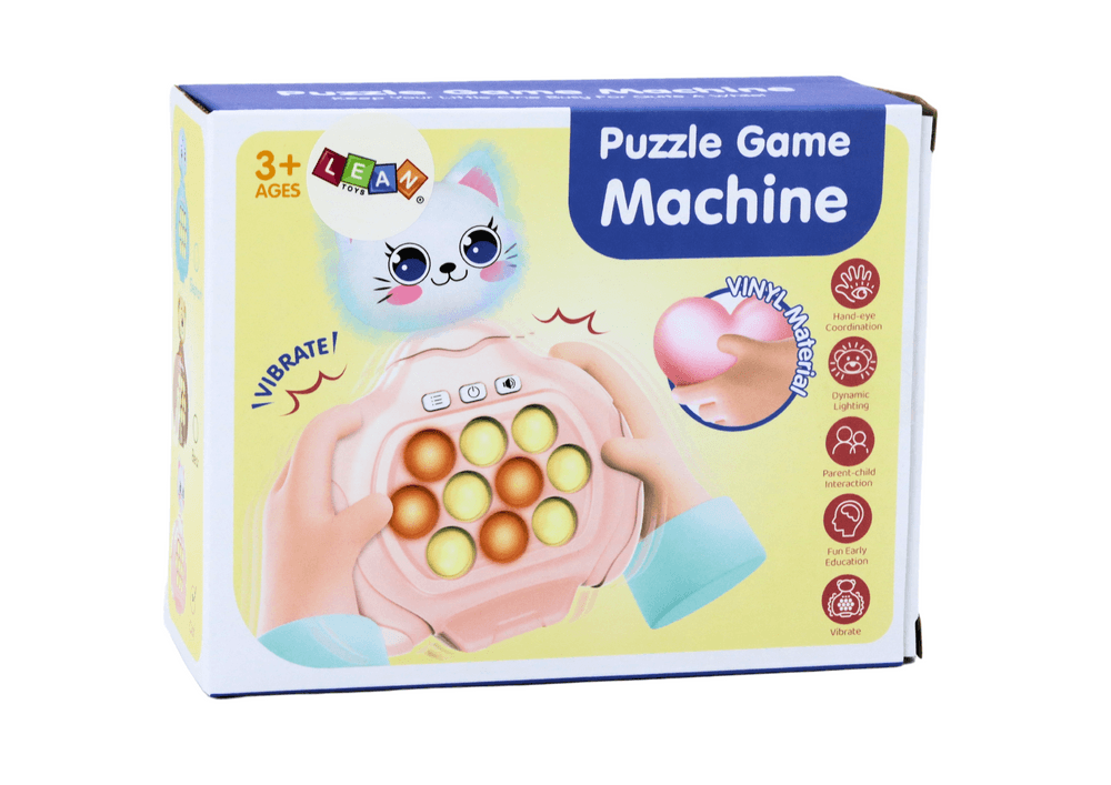 Sensoryčna igra Pop-It z muciko LEAN TOYS - vibracije, roza 3