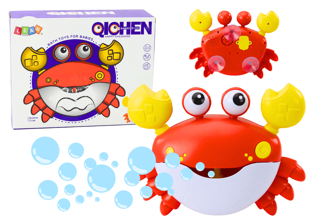 Pralni stroj za mehurčke LEAN TOYS Rak LEAN TOYS Krab Rdeči