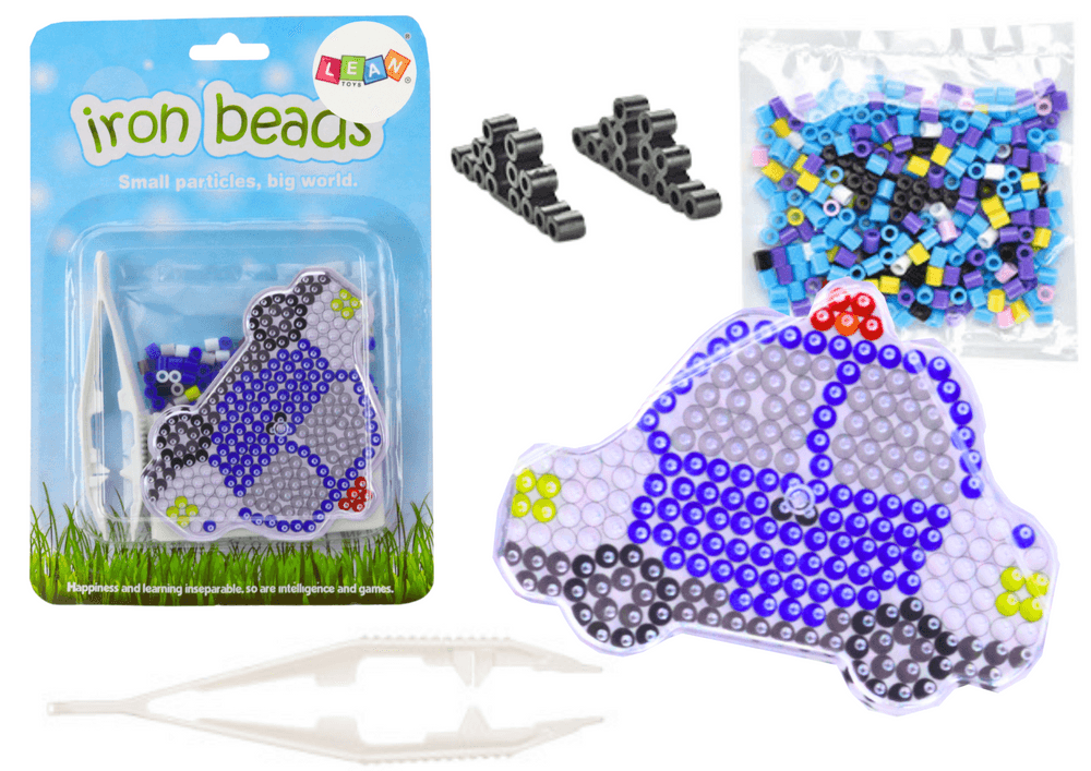 Set za ustvarjanje s kroglicami LEAN TOYS Policijsko vozilo