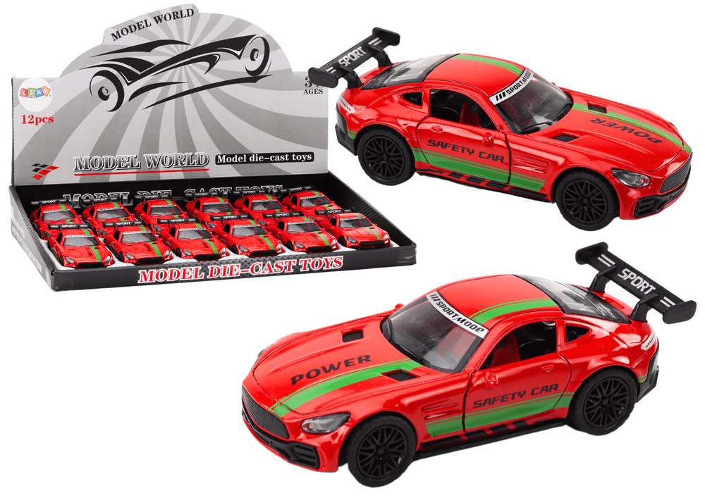 Športni avto LEAN TOYS 1:32 kovinski Rdeči Zvoki