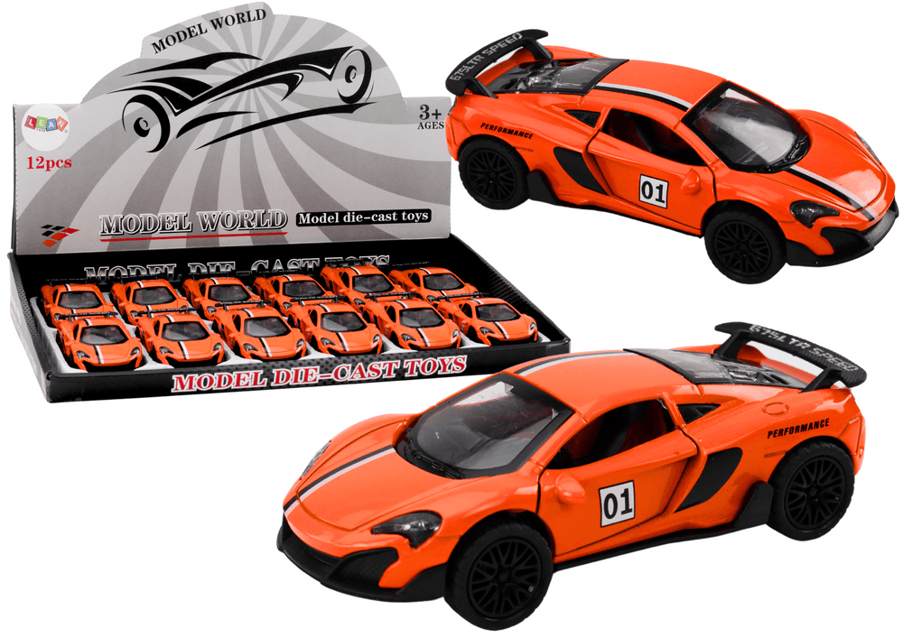 Športni avto LEAN TOYS 1:32 frikcijski Oranžni