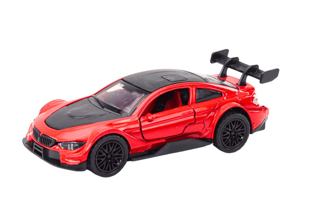 Športni avtomobil LEAN TOYS 1:32, rdeč, s trenjem, kovinski 2