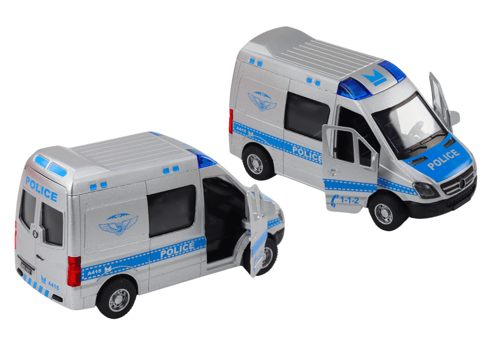 Policijsko vozilo LEAN TOYS 1:32, odpiralna vrata, luči, zvoki 2