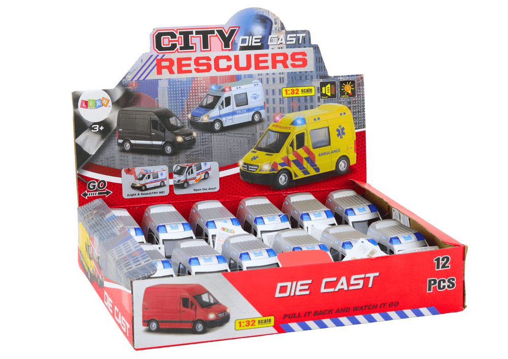 Policijsko vozilo LEAN TOYS 1:32, odpiralna vrata, luči, zvoki 3