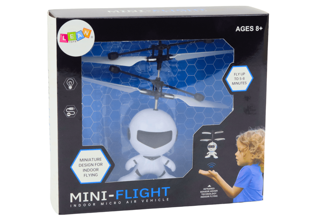 LEAN TOYS Letači astronaut, upravljanje z roko, beli dron 4