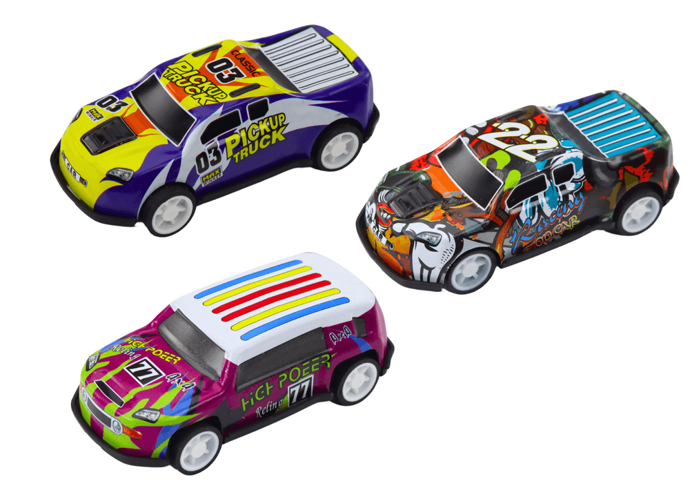 LEAN TOYS Set avtomobilčkov v kovčku, 25 kosov + znaki 2