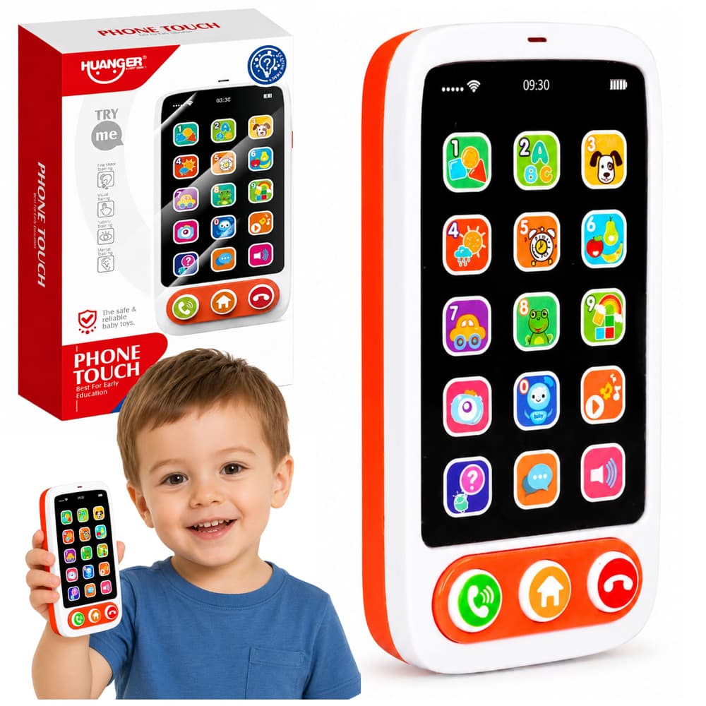 LEAN TOYS Pametni telefon dla malčke, interaktivni izobraževalni telefon
