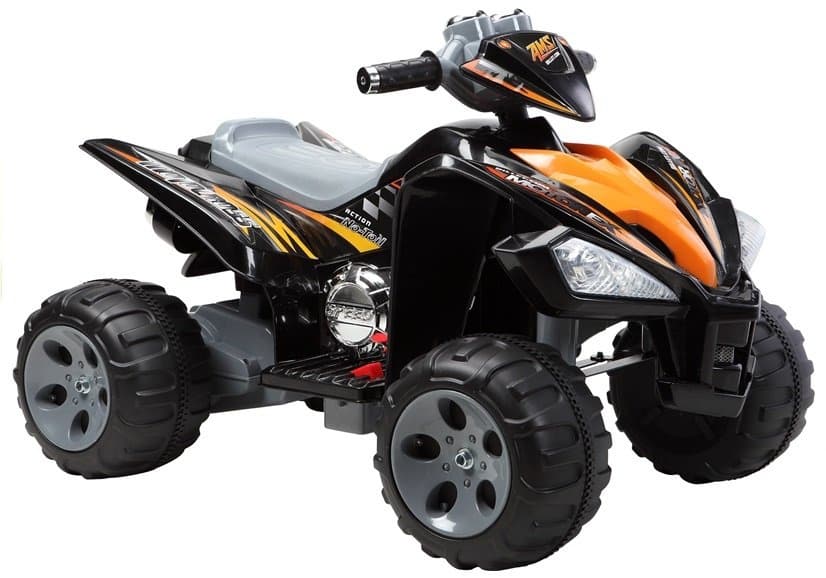 LEAN CARS Akumulatorski otroški quad črn LED MP3
