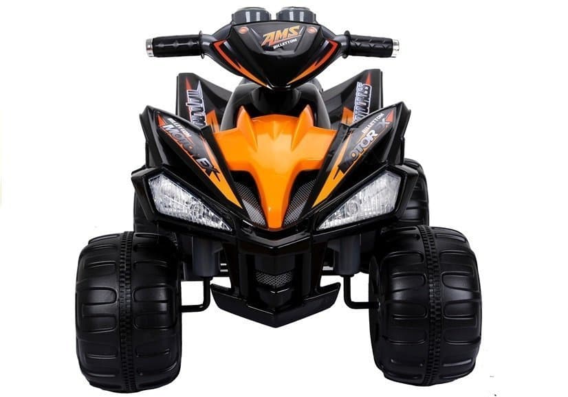 LEAN CARS Akumulatorski otroški quad črn LED MP3 2