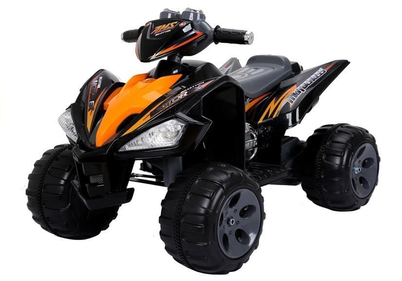 LEAN CARS Akumulatorski otroški quad črn LED MP3 3