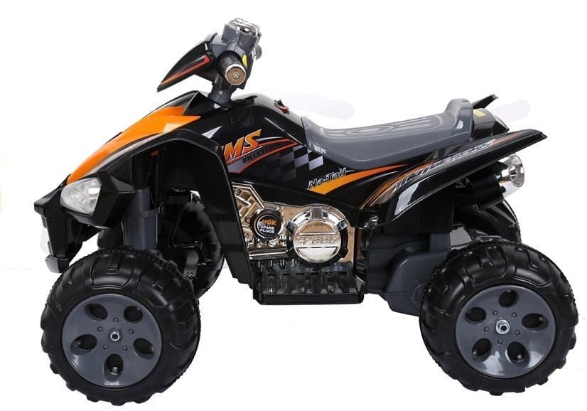 LEAN CARS Akumulatorski otroški quad črn LED MP3 4