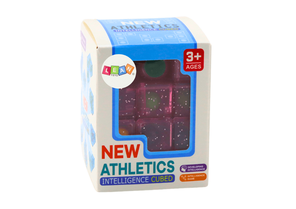 Logične kocke LEAN TOYS, sestavljanka, kocka, roza 3
