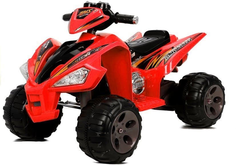LEAN CARS Akumulatorski otroški quad rdeč LED MP3 4