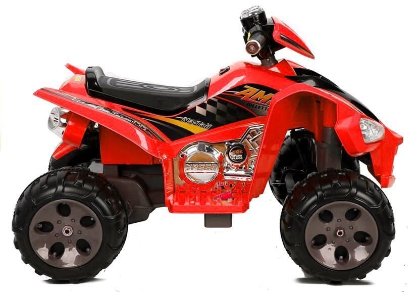 LEAN CARS Akumulatorski otroški quad rdeč LED MP3 2