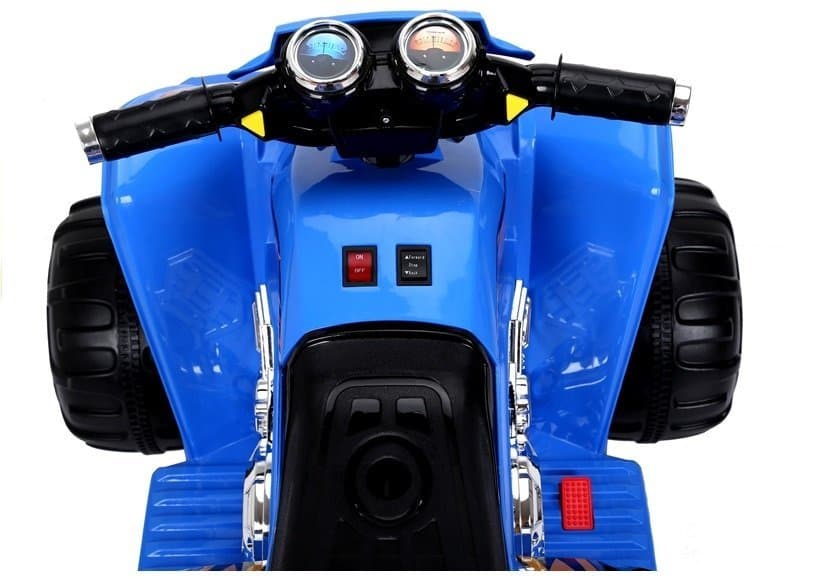 LEAN CARS Akumulatorski otroški quad moder LED MP3 7