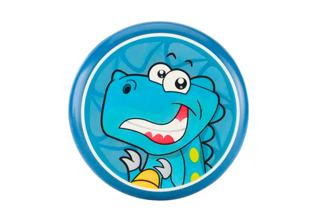 Leteči disk frisbee LEAN TOYS z dinozavrom, modri, 20 cm 2