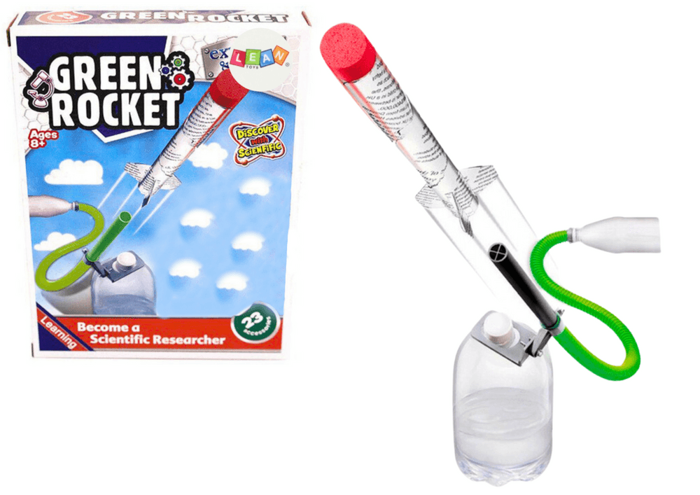 LEAN TOYS Ekološka raketa na zračni pogon, znanstveni komplet, 23 delov