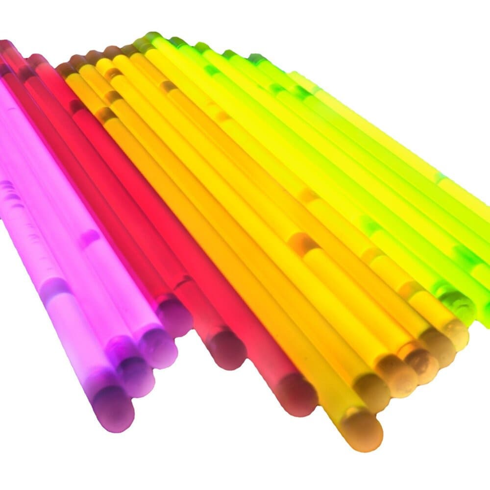 LEAN TOYS Fluorescenčne zapestnice, 100 kosov, več barv, svetleče v temi 2