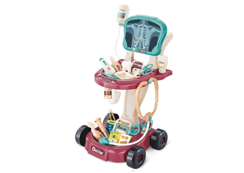 LEAN TOYS Mali doktorski set na vozičku, EKG 3