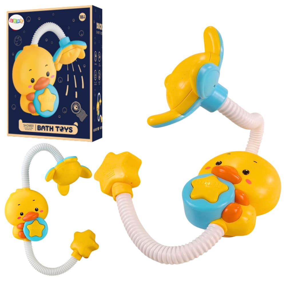 LEAN TOYS Kopalniška igrača - Raca s prho na baterije