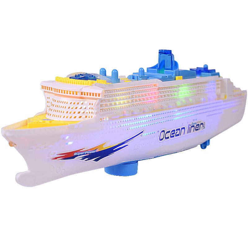 LEAN TOYS Plovni parnik s lučmi in zvoki 2