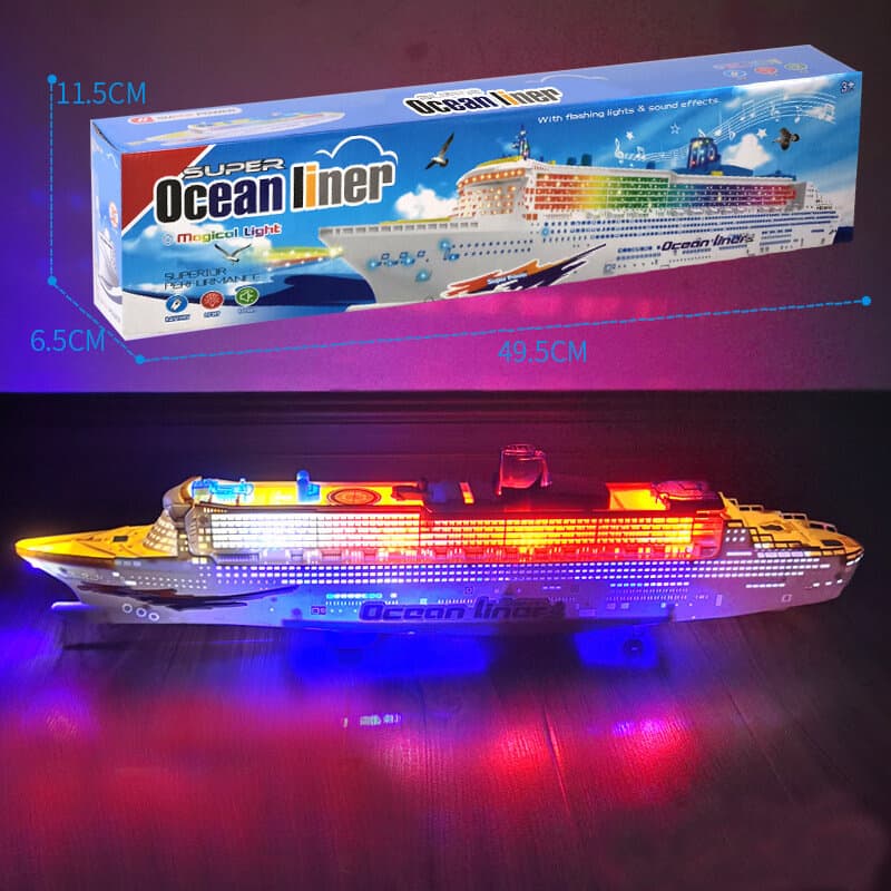 LEAN TOYS Plovni parnik s lučmi in zvoki 5