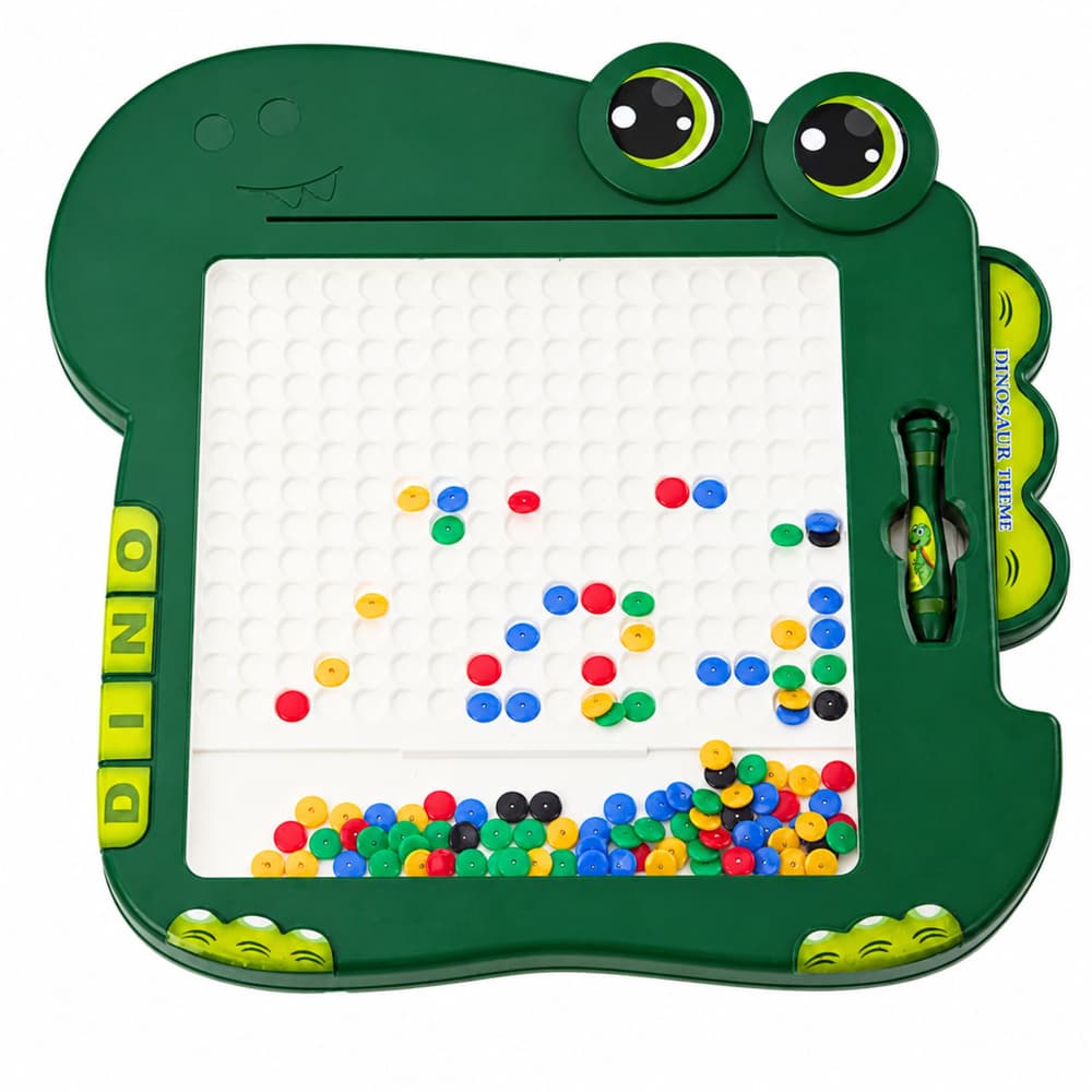 LEAN TOYS Magnetska tabla dinozaver, zelena 2