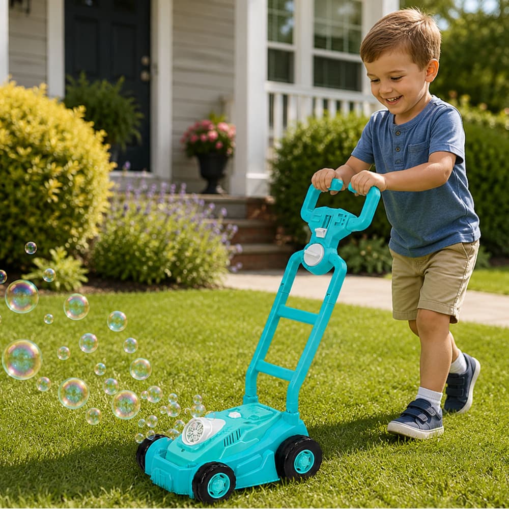 LEAN TOYS Pralni stroj z mehurčki, modri 4