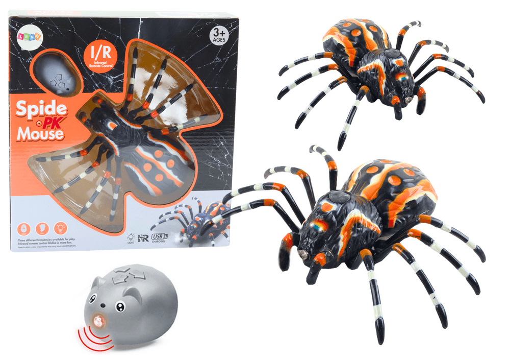 LEAN TOYS daljinsko vodljiv pajek z vodno paro in lučmi