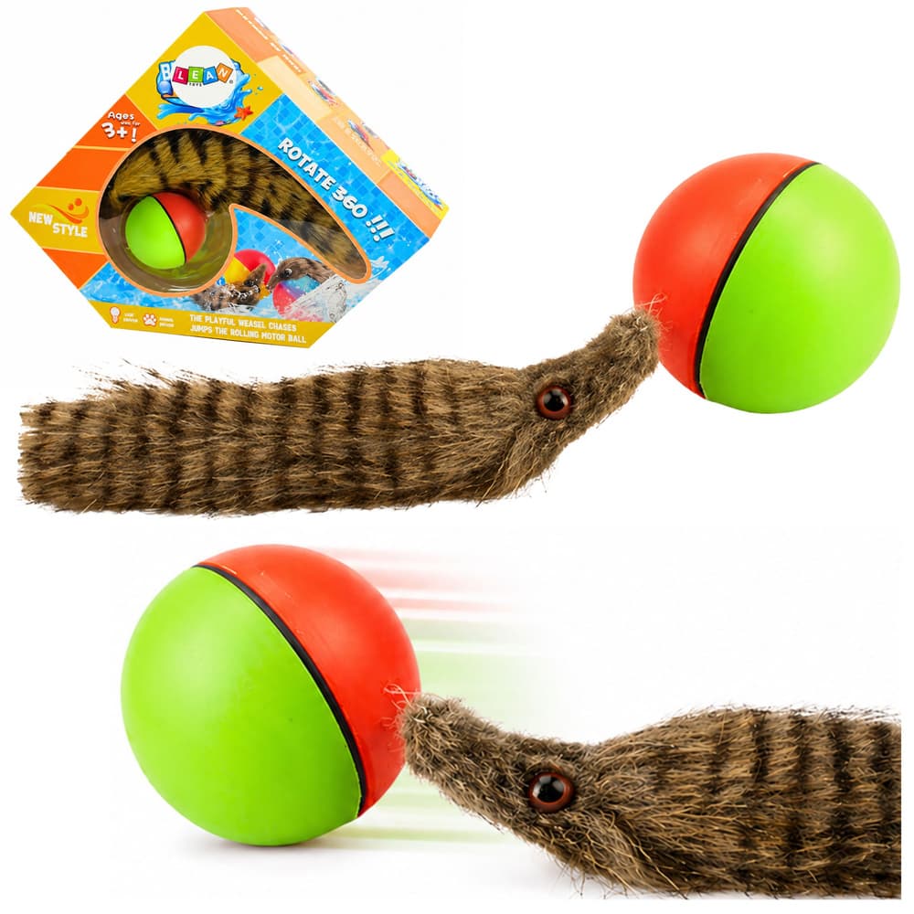 LEAN TOYS Ubežna žogica s kosmatim repkom - feretka