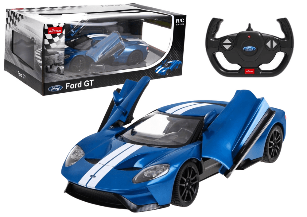 RC avto RASTAR Ford GT 1:14, modri, odpirajoča vrata