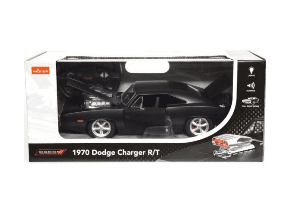 RC avto RASTAR Dodge Charger R/T 1:16, črn, odpirajoči elementi 4