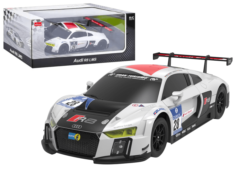 RC avto RASTAR Audi R8 LMS 1:24, belo-črn