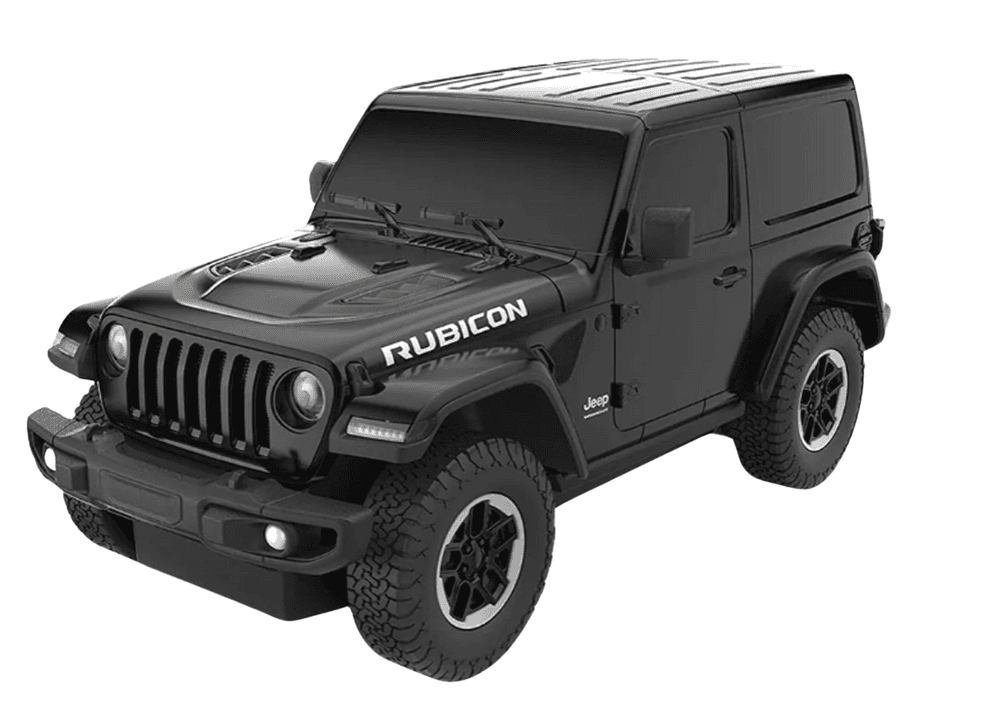Daljinsko voden Jeep Wrangler JL Rubicon Rastar 1:24, črn 2