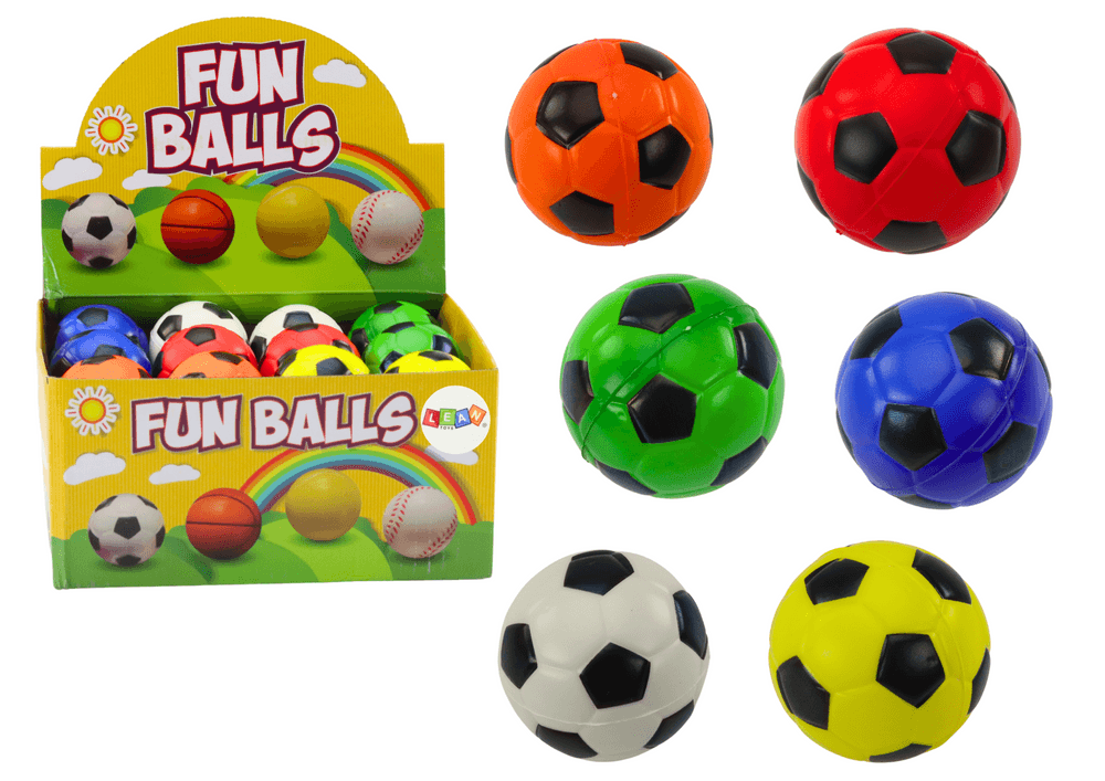 Mehka penasta žoga Football LEAN TOYS, 5,5 cm